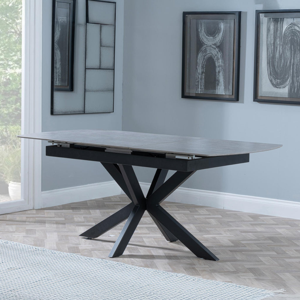 Eva Grey Sintered Stone Extending Dining Table (140cm - 180cm) Home Store Living