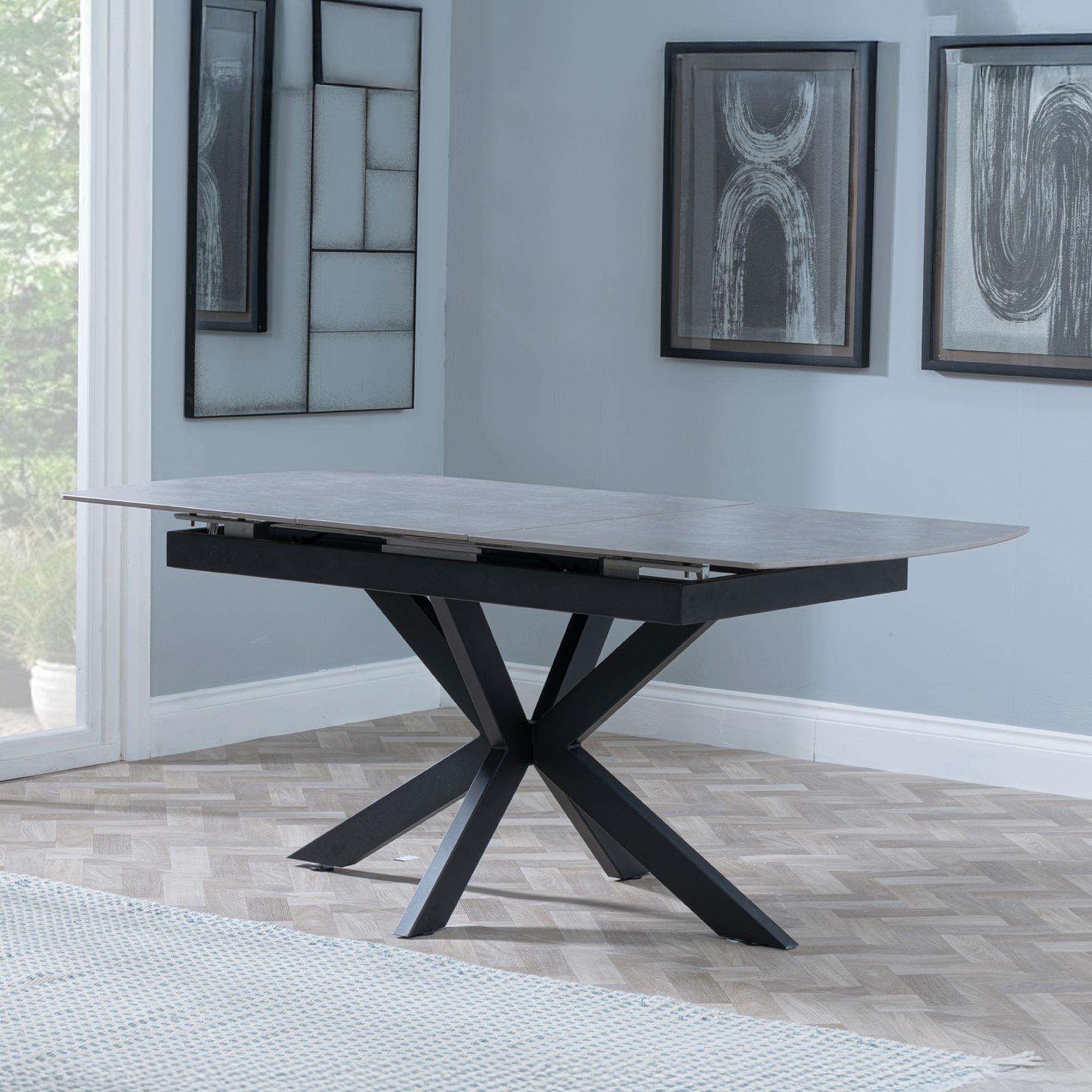 Eva Grey Sintered Stone Extending Dining Table (140cm - 180cm) Home Store Living