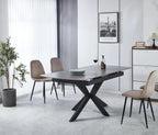 Eva Grey Sintered Stone Extending Dining Table (140cm - 180cm) Home Store Living