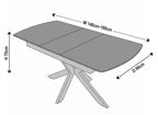 Eva Grey Sintered Stone Extending Dining Table (140cm - 180cm) Home Store Living