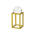 Small 12cm Crystal Ball on Gold Metal Frame Home Ornament Ivan