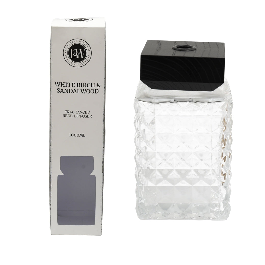 1000ml Diamond Cut Glass Reed Diffuser Range sil interiors