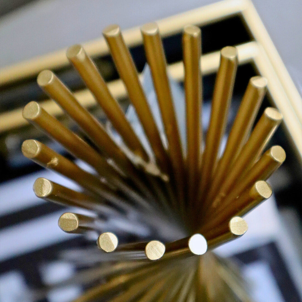 Gold Spiral Crystal Ball Stand Large 29cm Ivan