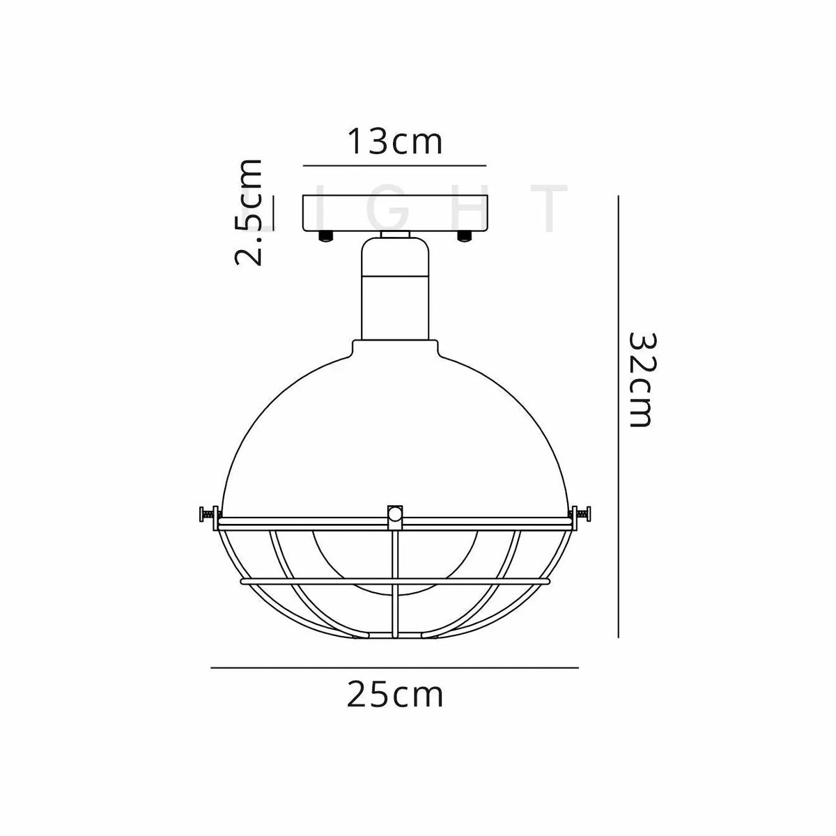Gala Ceiling, 1 Light E27, IP65, Matt Black/Grey, 2yrs Warranty Home Store Living
