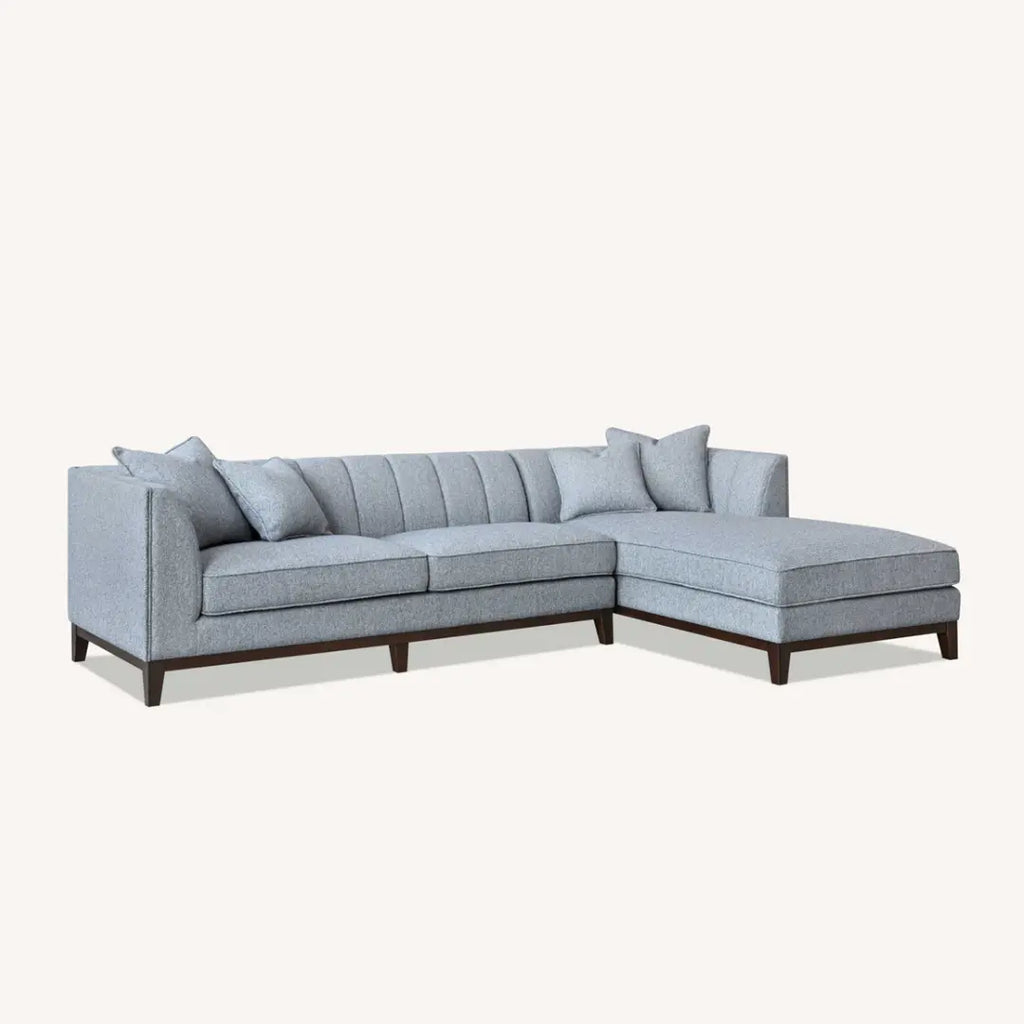 Aluxo Cooper Right Hand Corner Group in Dolphin Boucle Furnish 365