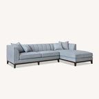Aluxo Cooper Right Hand Corner Group in Dolphin Boucle Furnish 365