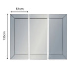 Venetian 3 Panel Glass Wall Mirror Mcgowan and rutherford