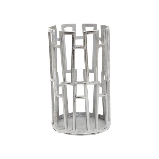 Delhi Silver Finish Candle Holder Home Store Living