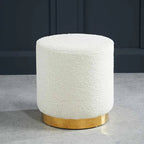 Lara Vintage Footstool and Pouffe with Gold Base LPD