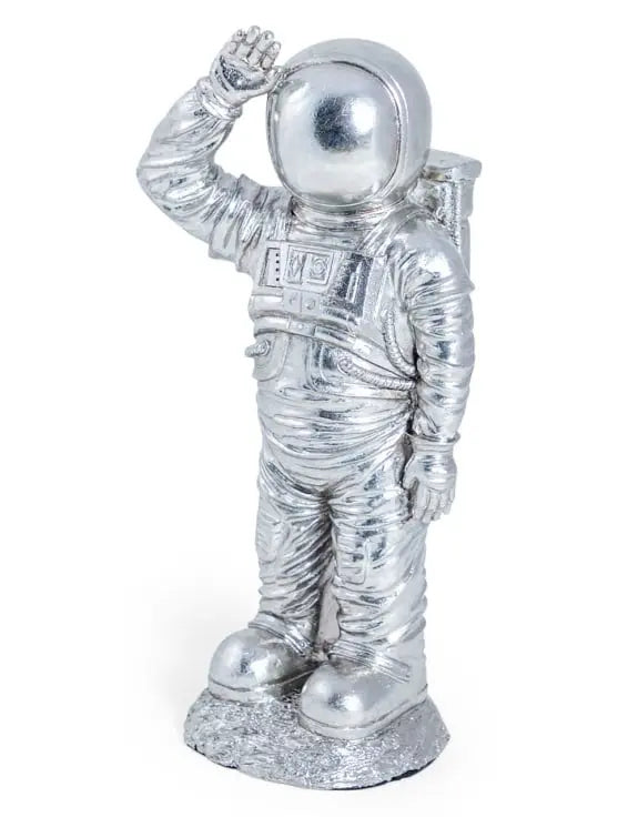 Silver Standing Astronaut Sculpture Mcgowan and rutherford