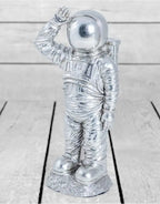 Silver Standing Astronaut Sculpture Mcgowan and rutherford