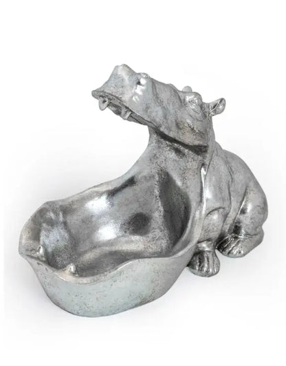 (SM92) Silver Hungry Hippo Storage Bowl Mcgowan and rutherford