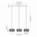 Brantley 3 Light 2m Linear Pendant Home Store Living