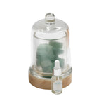 Green Fluroite Fragranced Crystal Diffuser Lamp Black Tea Vetiver sil interiors