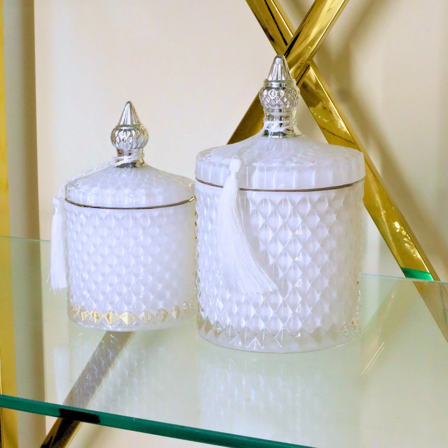 White Decorative Trinket Jar - Home Store Living