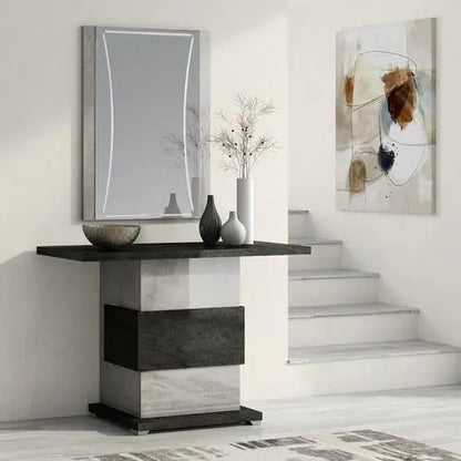 Trillo Grey High Gloss Console Table Home Store Living