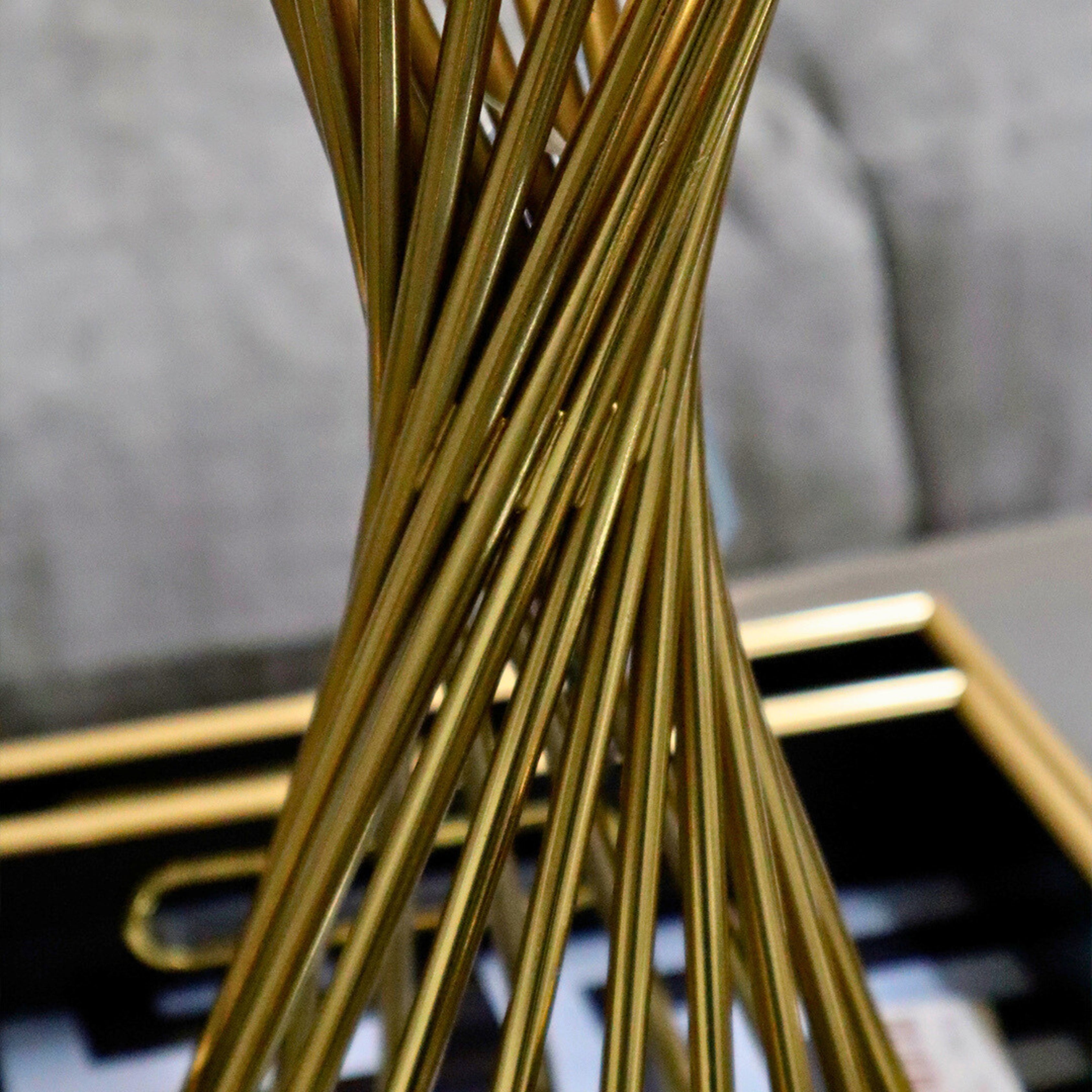 Gold Spiral Crystal Ball Stand Large 29cm Ivan