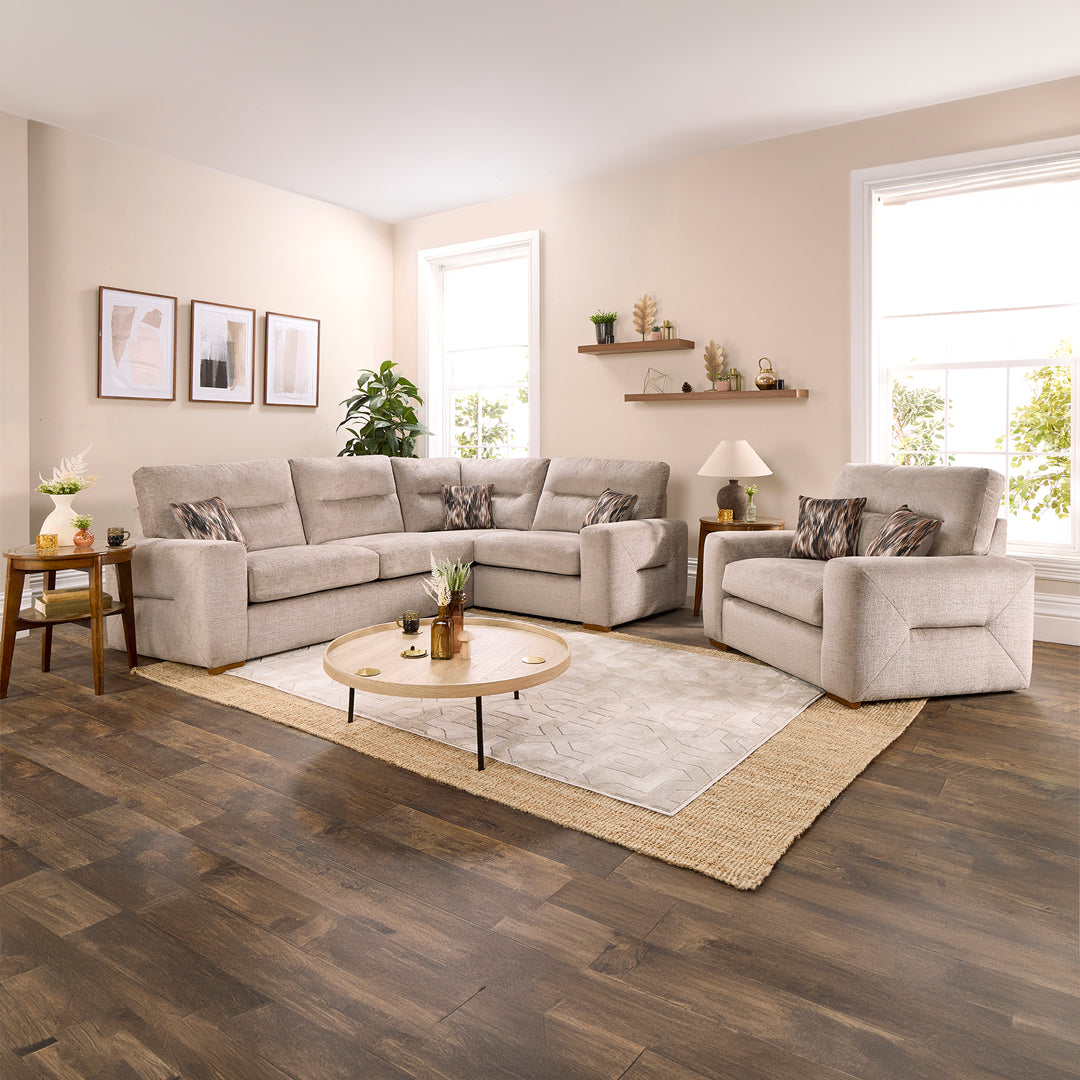 Melrose Chaise Sofa Range w/ Accents Lebus