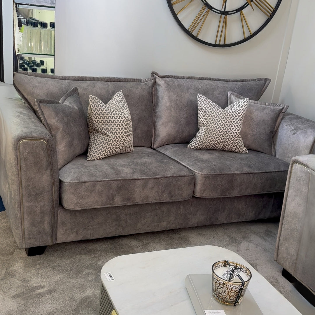 Sienna Low Pile Velvet 2+3 Seater Sofa Set