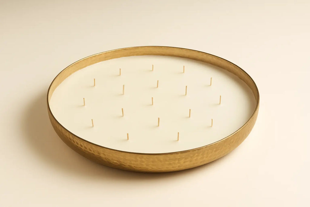 Gold Hammered Candle - Large 40CM sil interiors