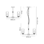 Dylan Pendant/Semi Flush Adjustable Ceiling Light Home Store Living