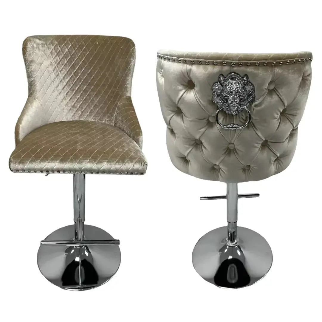 Lewis Lion Knocker Bar Stool (Set of 2) Home Store Living