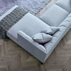 Aluxo Cooper Right Hand Corner Group in Dolphin Boucle Furnish 365