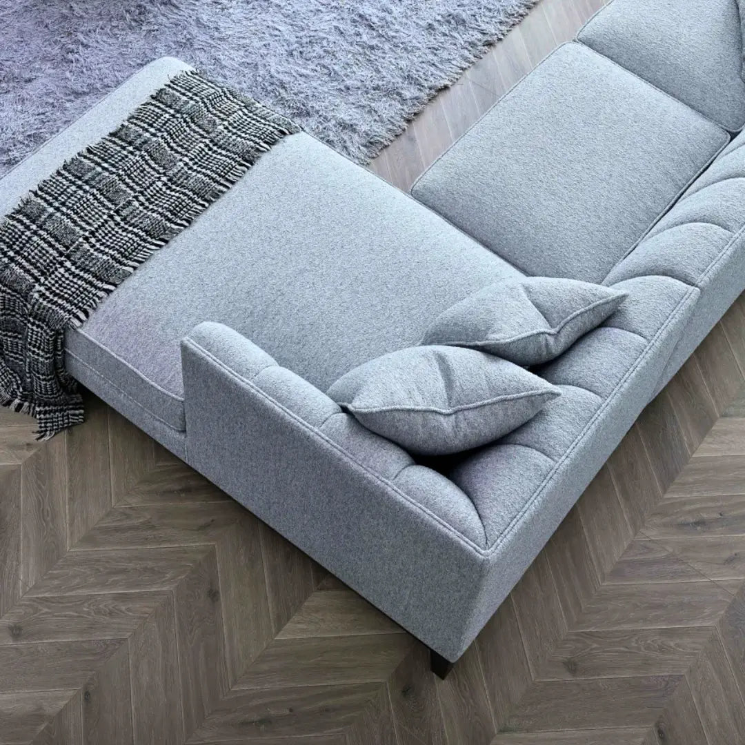 Aluxo Cooper Right Hand Corner Group in Dolphin Boucle Furnish 365
