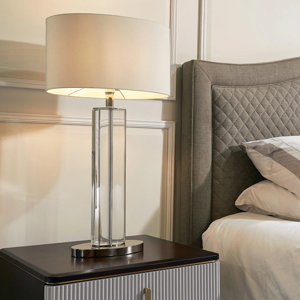 Birch Tall Nickel Table Lamp RV Astley
