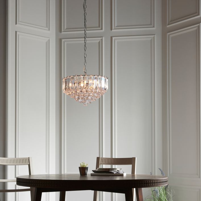 Forge Crystal Pendant Light Chandelier Gallery Direct