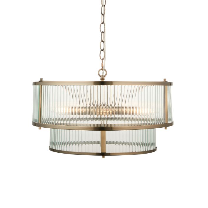 Ryder Antique Brass Pendant Range Gallery Direct
