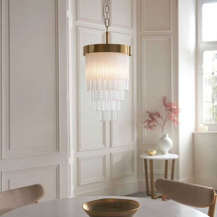 Anastasia Gold Crystal Pendant Light Gallery Direct