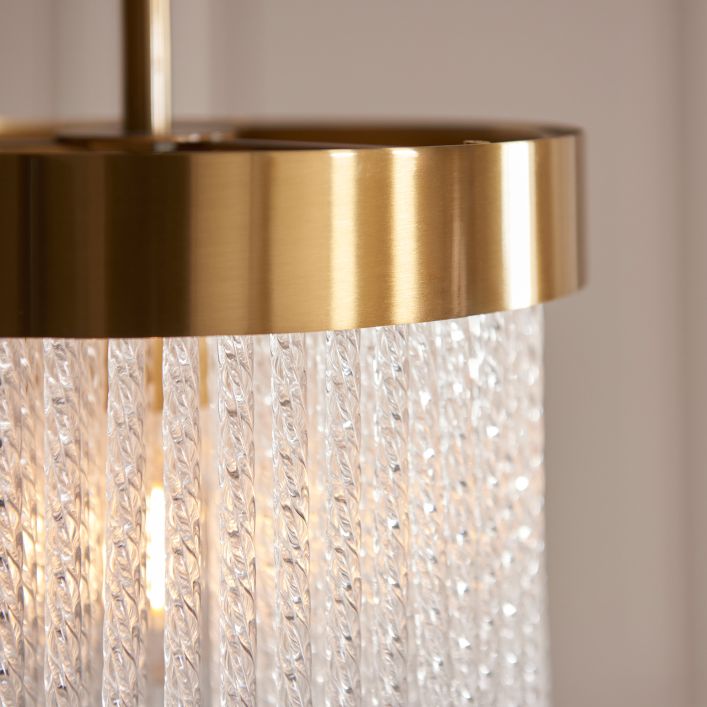 Anastasia Gold Crystal Pendant Light Gallery Direct