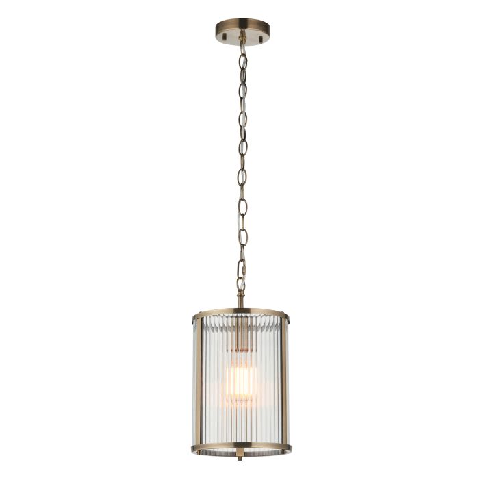 Ryder Antique Brass Pendant Range Gallery Direct