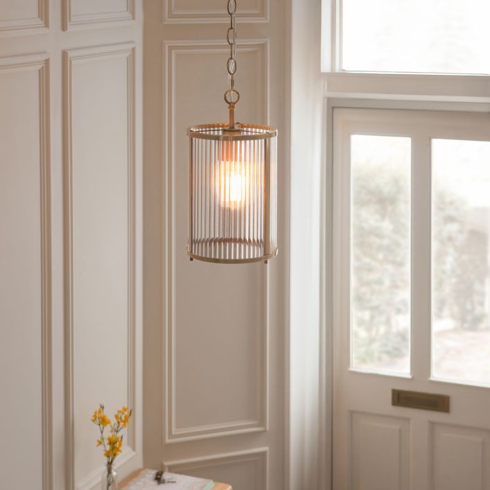 Ryder Antique Brass Pendant Range Gallery Direct