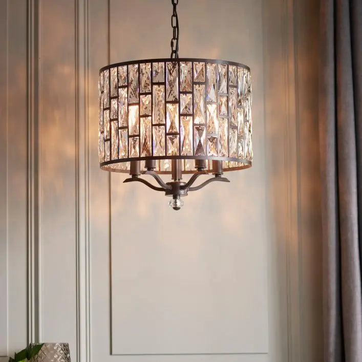 Bella Crystal Pendant Light Gallery Direct
