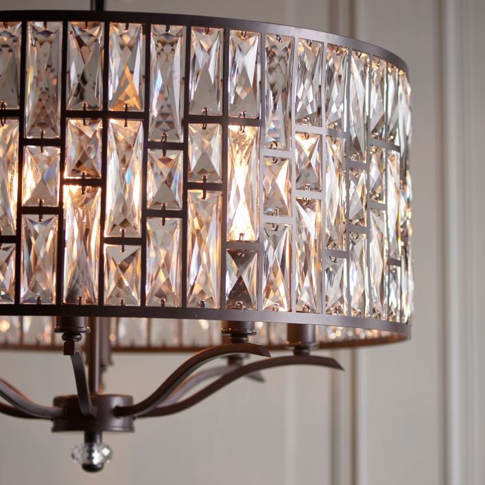 Bella Crystal Pendant Light Gallery Direct