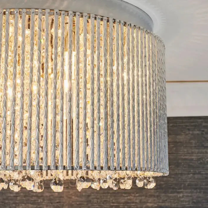 Galliard Chrome Flush Ceiling Lamp Gallery Direct