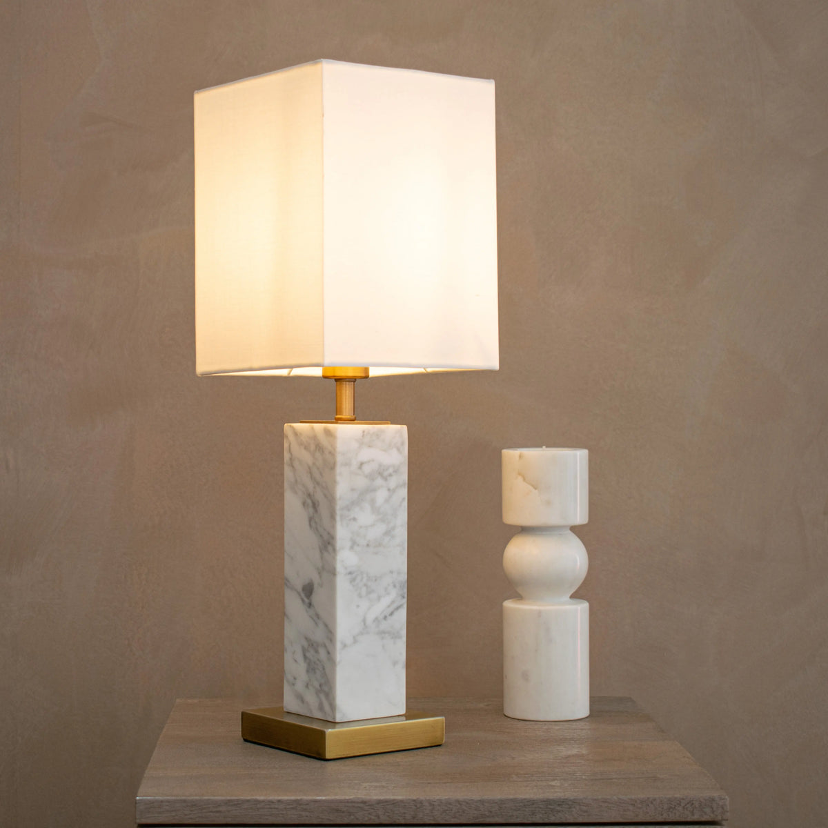 Pax White Marble Table Lamp RV Astley