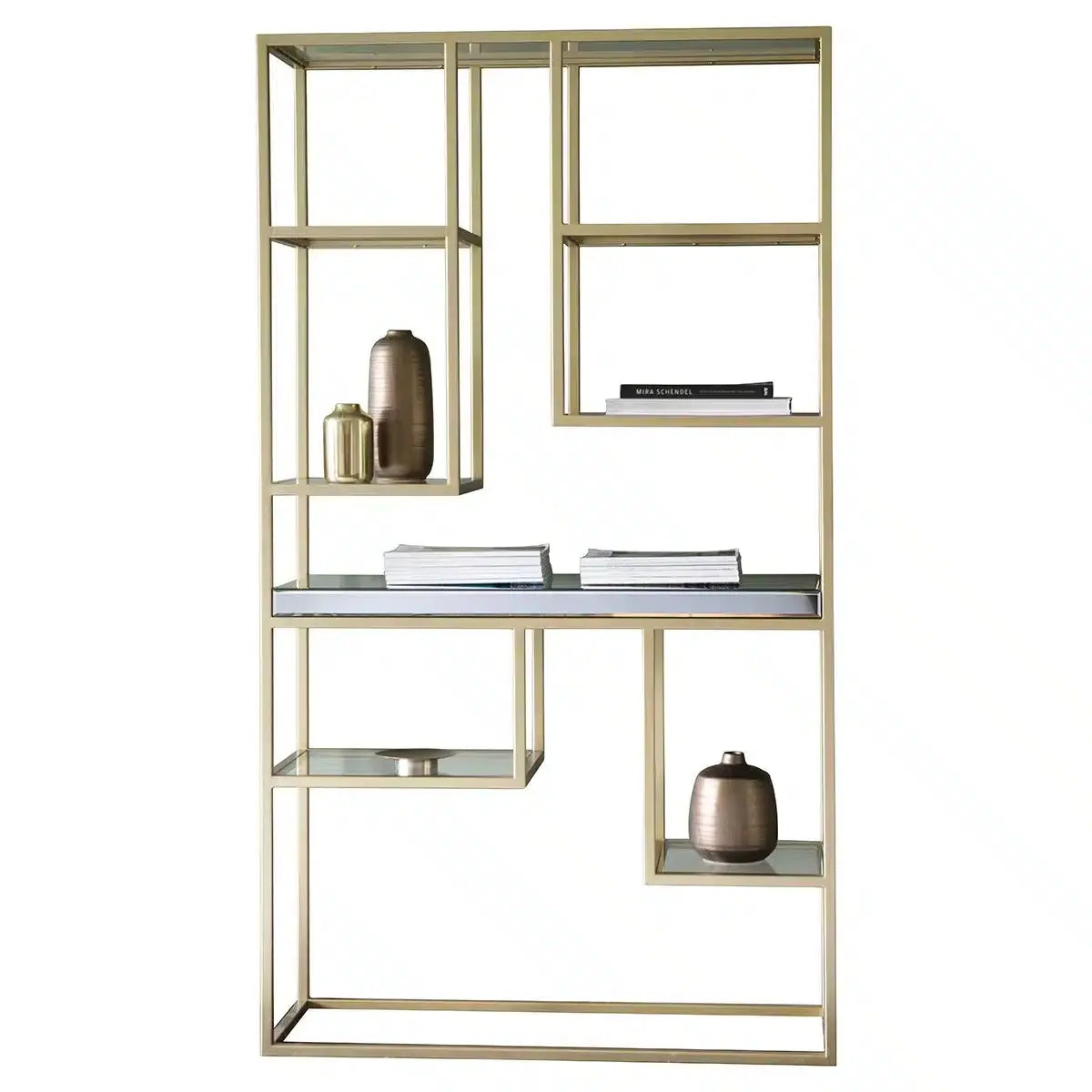 Penelope Gold Open Display Unit Gold Home Store Living