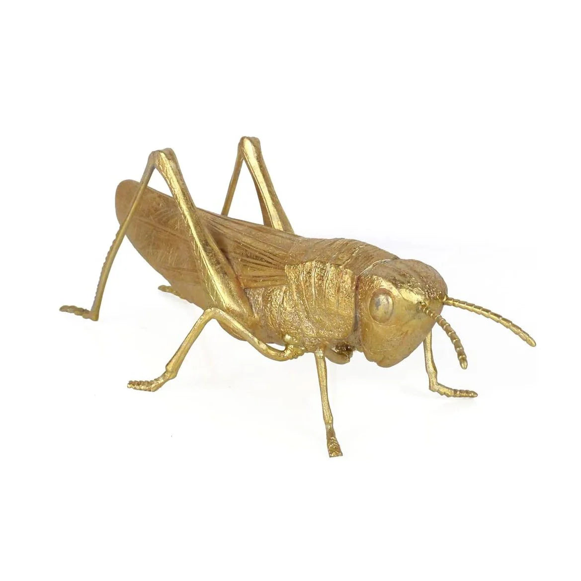 Large Gold Polyresin Grasshopper Ornament Otters Brook