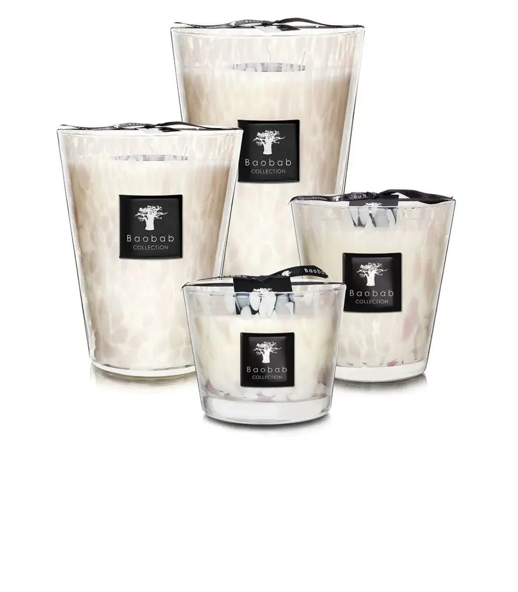 Baobab Collection MAX 10 White Pearls Scented Candle Baobab