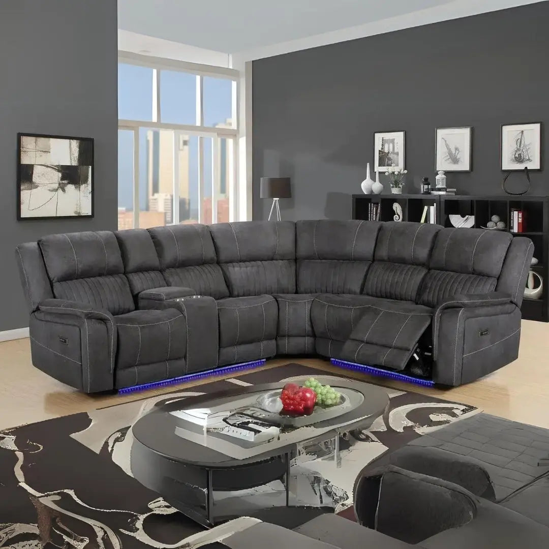 Cassa Power Recliner Corner Sofa Home Store Living