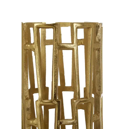 Kratos Gold or Silver Geometric Candle Holder premier housewares