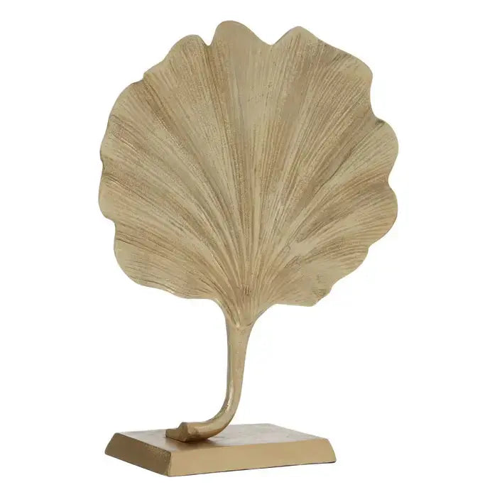 Gold Finish Ginkgo Leaf Sculpture premier housewares