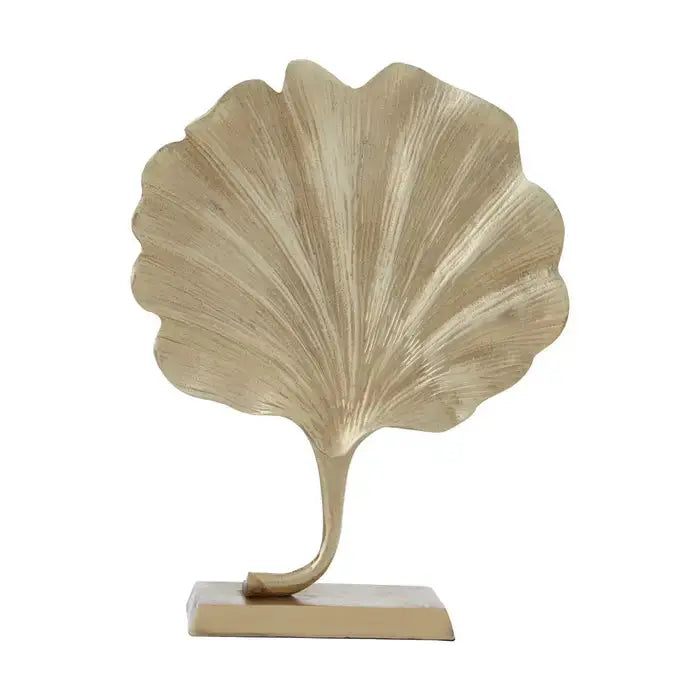 Gold Finish Ginkgo Leaf Sculpture premier housewares