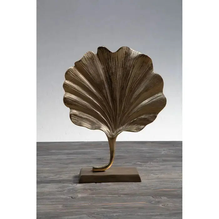 Gold Finish Ginkgo Leaf Sculpture premier housewares