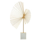 Millano Gold Spiral Sculpture with White Marble Base premier housewares
