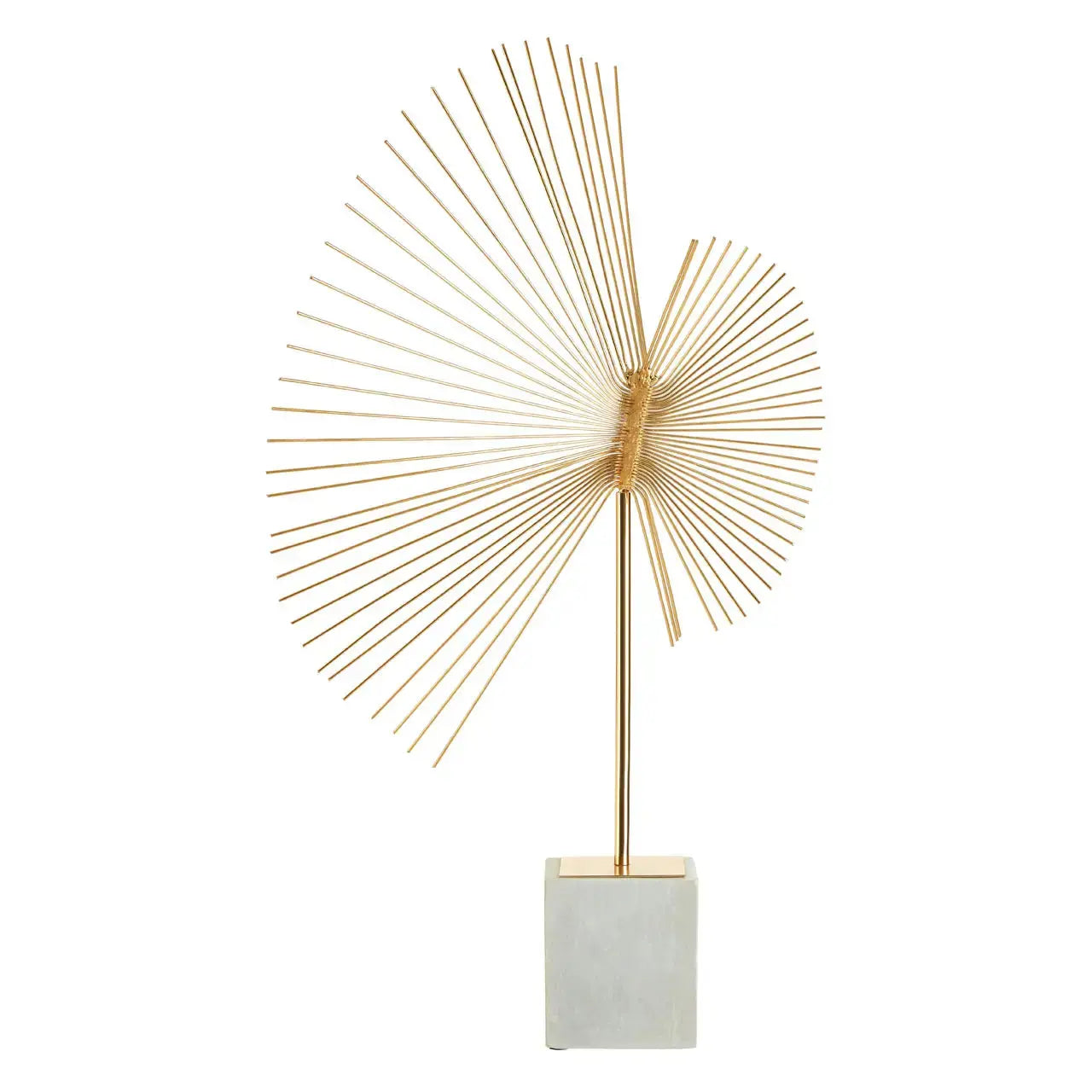 Millano Gold Spiral Sculpture with White Marble Base premier housewares