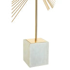 Millano Gold Spiral Sculpture with White Marble Base premier housewares